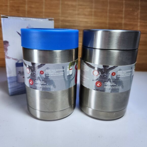 Coors Light Silver Bullet Beer Can Bottle Koozie Coozie Stainless Steel New (2) - Picture 2 of 10